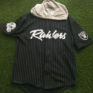 Oakland Raiders Short Sleeve NFL Hoodie